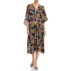 Johnny Was Gardenia Silk Dress XS EUC